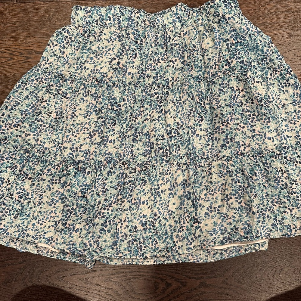 Blue and Green Sparkle LOFT Mini Skirt